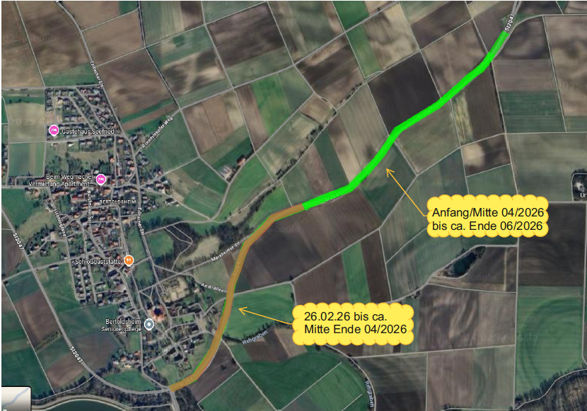 Grossansicht in neuem Fenster: Lageplan Staatsstraße